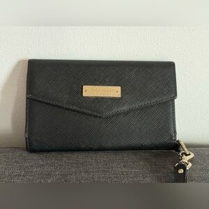Kate Spade Black Leather‎ Wristlet